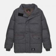 куртка  зимняя, силуэт прямой, подкладка, размер l, серый Alpha Industries