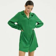 Рубашка  , нарядный стиль, длинный рукав, однотонная, размер Размер: M., зеленый Kuchenland