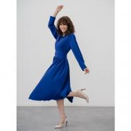 Платье-трансформер , вискоза, свободный силуэт, до колена, размер S (42-44), синий Модный дом Виктории Тишиной