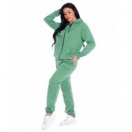Костюм, олимпийка и брюки, размер 58, зеленый Нет бренда