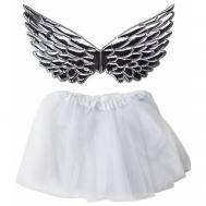 Карнавальный костюм  Единорог, крылья+юбочка, серебрянный, 1 шт Riota