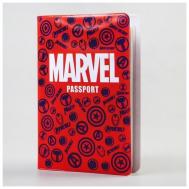 Обложка для паспорта , отделение для карт, мультиколор Marvel