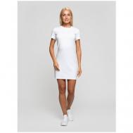 Платье-футболка , хлопок, повседневное, полуприлегающее, мини, размер 44 (S), белый Lunarable