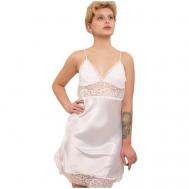 Сорочка  удлиненная, без рукава, размер XL(50), белый Jasmin