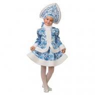 Карнавальный костюм «Снегурочка», бело-голубые узоры, размер 34, рост 134 см Batik