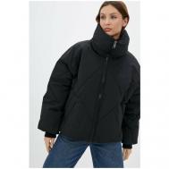 Куртка  , демисезон/зима, средней длины, силуэт свободный, подкладка, манжеты, карманы, размер 50, черный Baon