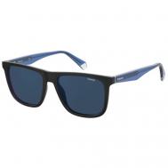 Солнцезащитные очки , квадратные, оправа: пластик, поляризационные, для мужчин, синий Polaroid