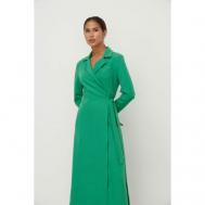 Платье , свободный силуэт, миди, размер XS, зеленый Charmstore