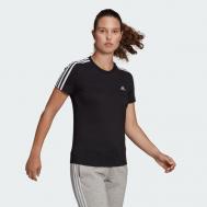 Теннисная футболка , силуэт прилегающий, размер L INT, черный Adidas