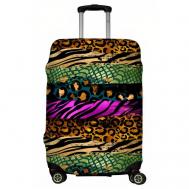 Чехол для чемодана , размер L, коричневый, черный LeJoy