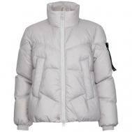 куртка  , демисезон/зима, средней длины, силуэт свободный, без капюшона, карманы, размер 46, серый Peuterey
