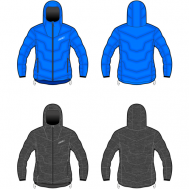 куртка  демисезонная, утепленная, размер M, синий, черный KV+