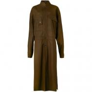Пальто  , шерсть, средней длины, размер l, хаки Vivienne Westwood