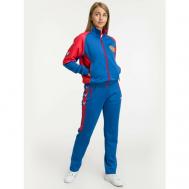 Костюм , олимпийка и брюки, силуэт прямой, воздухопроницаемый, размер 4XL, синий Фокс Спорт