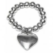 Итальянский алюминиевый браслет  серебряного цвета сердце Vestopazzo