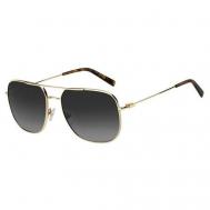 Солнцезащитные очки , прямоугольные, оправа: металл, золотой Givenchy