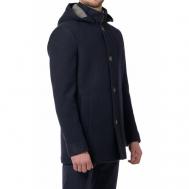 Пальто , карманы, размер 48 M, синий Formenti