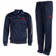 Костюм , олимпийка и брюки, силуэт прямой, карманы, размер 52, синий Montanasport