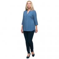 Блуза  , размер 50, голубой OLSI