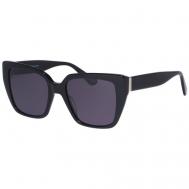 Солнцезащитные очки , кошачий глаз, оправа: пластик, для женщин, черный Valentin Yudashkin