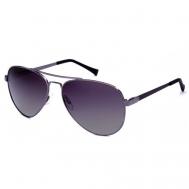 Солнцезащитные очки , авиаторы, оправа: металл, градиентные, поляризационные, с защитой от УФ, устойчивые к появлению царапин, серый StyleMark