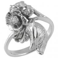Перстень  Горная лаванда, серебро, 925 проба, родирование, фианит, размер 17.5, серебряный Альдзена
