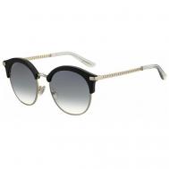 Солнцезащитные очки , круглые, оправа: металл, для женщин, черный Jimmy Choo