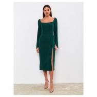 Платье-футляр , вечернее, прилегающее, миди, размер S, зеленый RIMARKA