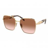 Солнцезащитные очки , прямоугольные, оправа: металл, градиентные, для женщин, золотой Prada