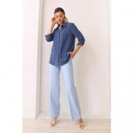 Блуза  , размер 44, синий LookLikeCat