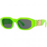 Солнцезащитные очки , оправа: пластик, с защитой от УФ, для мужчин, зеленый Versace