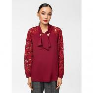Блуза  , размер 46, красный, бордовый LO