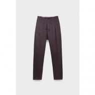 Брюки , повседневные, прилегающий силуэт, карманы, размер 48, фиолетовый Transit