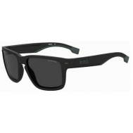 Солнцезащитные очки , квадратные, оправа: пластик, поляризационные, для мужчин, серый BOSS