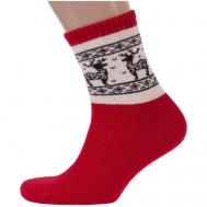 Мужские носки , 1 пара, размер 37-39, красный Монголка