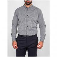 Рубашка мужская длинный рукав  331/139/1003/Z/b/1, Полуприталенный силуэт / Regular fit, цвет Серый, рост 174-184, размер ворота 40 Greg