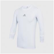 Футбольная футболка , силуэт прилегающий, размер L, белый Adidas
