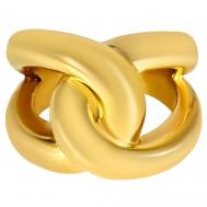 Кольцо , нержавеющая сталь, размер 19, золотой, желтый Kalinka modern story