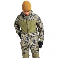 Куртка  для сноубординга, средней длины, силуэт прямой, герметичные швы, регулируемые манжеты, снегозащитная юбка, подкладка, внутренние карманы, вентиляция, карманы, несъемный капюшон, регулируемый капюшон, ветрозащитная, утепленная, водонепроницаемая, р Burton