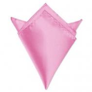 Нагрудный платок , однотонный, для мужчин, розовый 2BEMAN