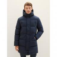куртка , демисезон/зима, капюшон, карманы, размер L, синий Tom Tailor