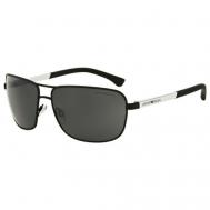 Солнцезащитные очки , прямоугольные, оправа: металл, с защитой от УФ, для мужчин, черный Luxottica