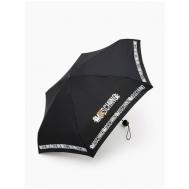 Мини-зонт , механика, 2 сложения, купол 90 см., 6 спиц, для женщин, черный Moschino