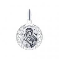 Серебряная иконка «Икона Божьей Матери Владимирская» 94100246 Sokolov