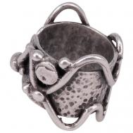 Кольцо , бижутерный сплав, безразмерное, серебряный OTOKODESIGN