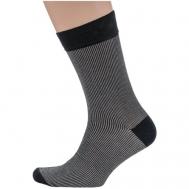 Мужские носки , 1 пара, классические, размер 25, бежевый, черный Носкофф