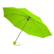 Мини-зонт , механика, 3 сложения, купол 96 см., 8 спиц, чехол в комплекте, зеленый UNIT
