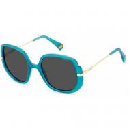 Солнцезащитные очки , квадратные, поляризационные, с защитой от УФ, для женщин, золотой Polaroid
