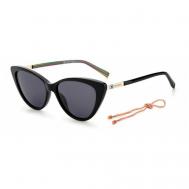 Солнцезащитные очки , кошачий глаз, оправа: пластик, для женщин, черный M Missoni