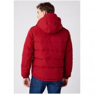 Куртка  демисезонная, силуэт прямой, капюшон, карманы, размер 4XL, красный Wrangler